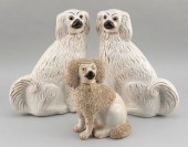 THREE STAFFORDSHIRE DOGS ENGLA