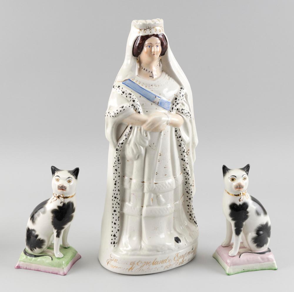 THREE STAFFORDSHIRE FIGURES