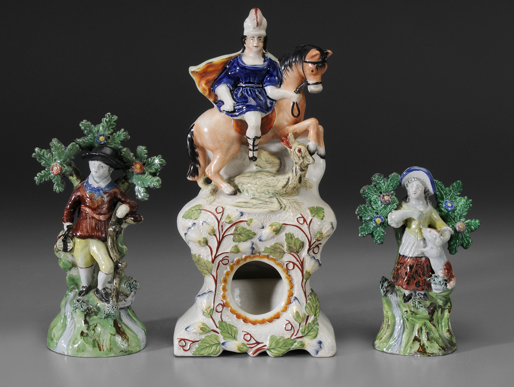 Three Staffordshire Figures
