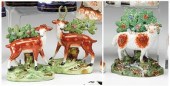 Three Staffordshire figures