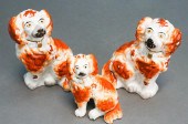 THREE STAFFORDSHIRE GLAZED CER