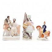 THREE STAFFORDSHIRE MID-19TH C