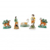 THREE STAFFORDSHIRE PEARLWARE