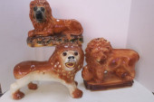THREE STAFFORDSHIRE PORCELAIN