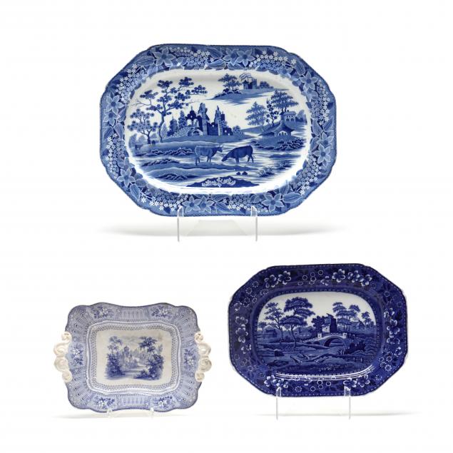 THREE STAFFORDSHIRE TRANSFERWARE