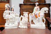 THREE STAFFORSHIRE FIGURES.  E