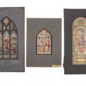 Three Stained Glass Window Des
