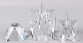 THREE STAR CRYSTAL PAPERWEIGHT