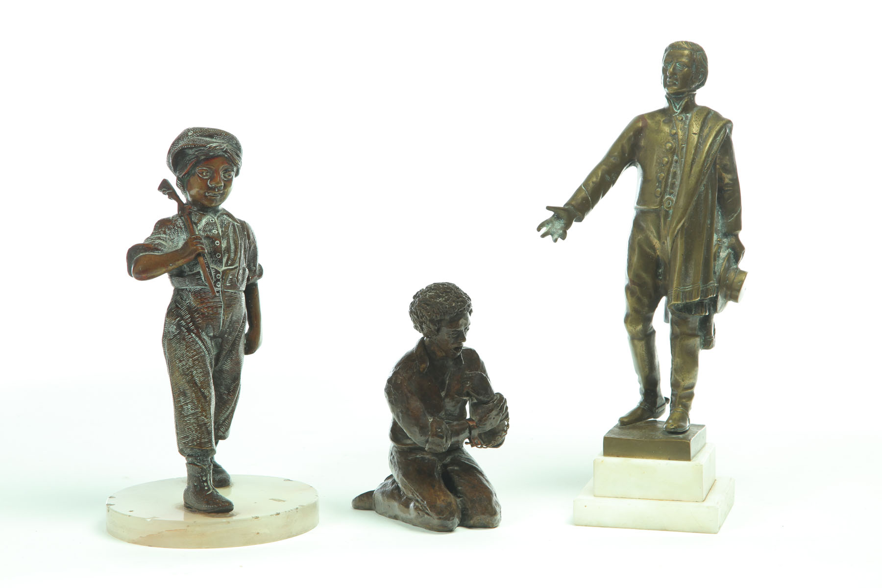 THREE STATUES.  American  20th