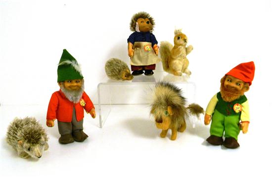 Three Steiff dolls: Lucki; Pucki 