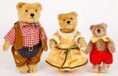 THREE STEIFF DRESSED BEARSThre