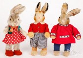 THREE STEIFF DRESSED RABBITSTh