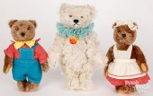 THREE STEIFF TEDDY BEARSThree