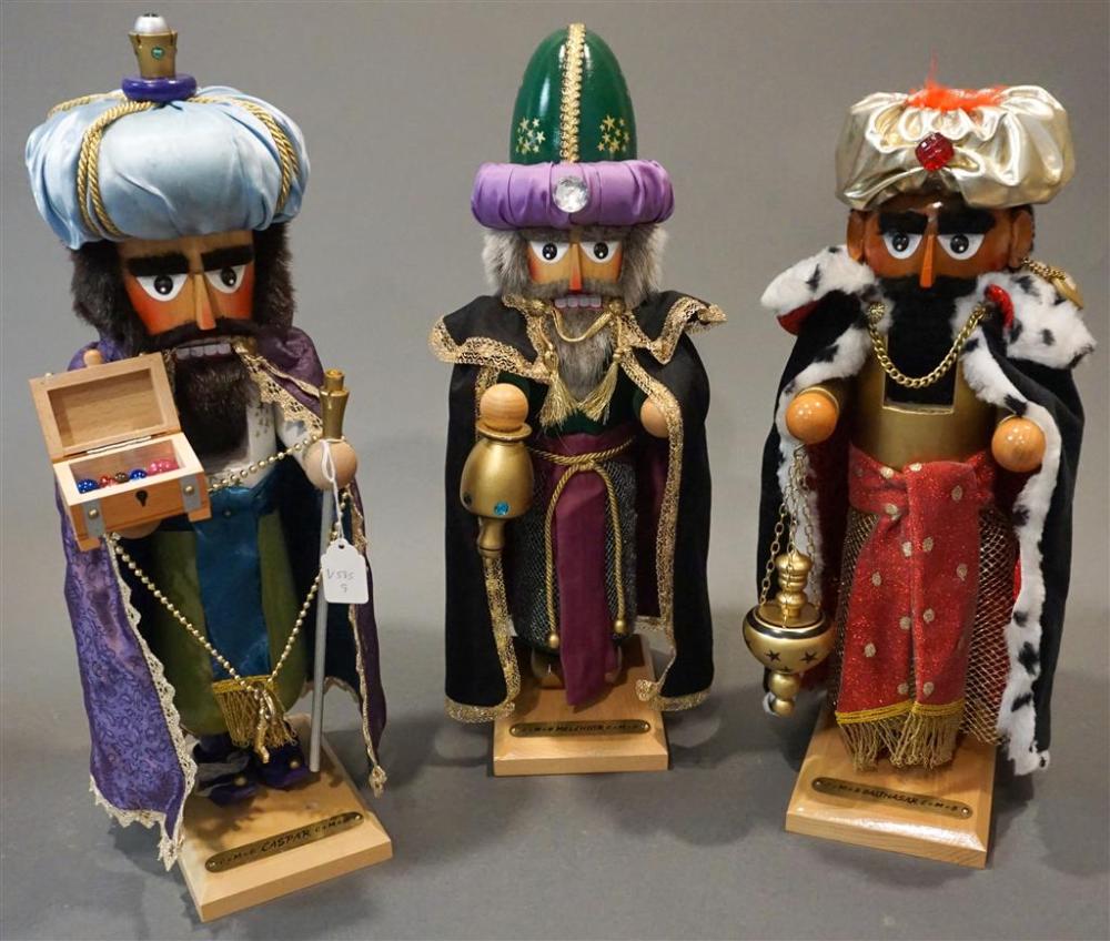 THREE STEINBACH DECORATED WOOD