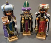THREE STEINBACH DECORATED WOOD