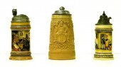 Three steins including: stonew