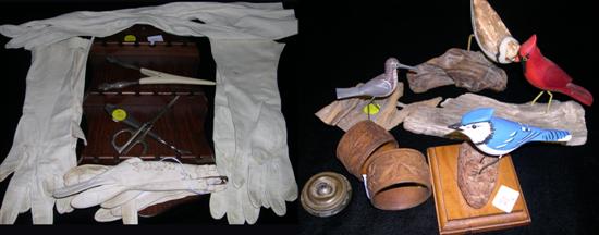 Three sterling handled vanity