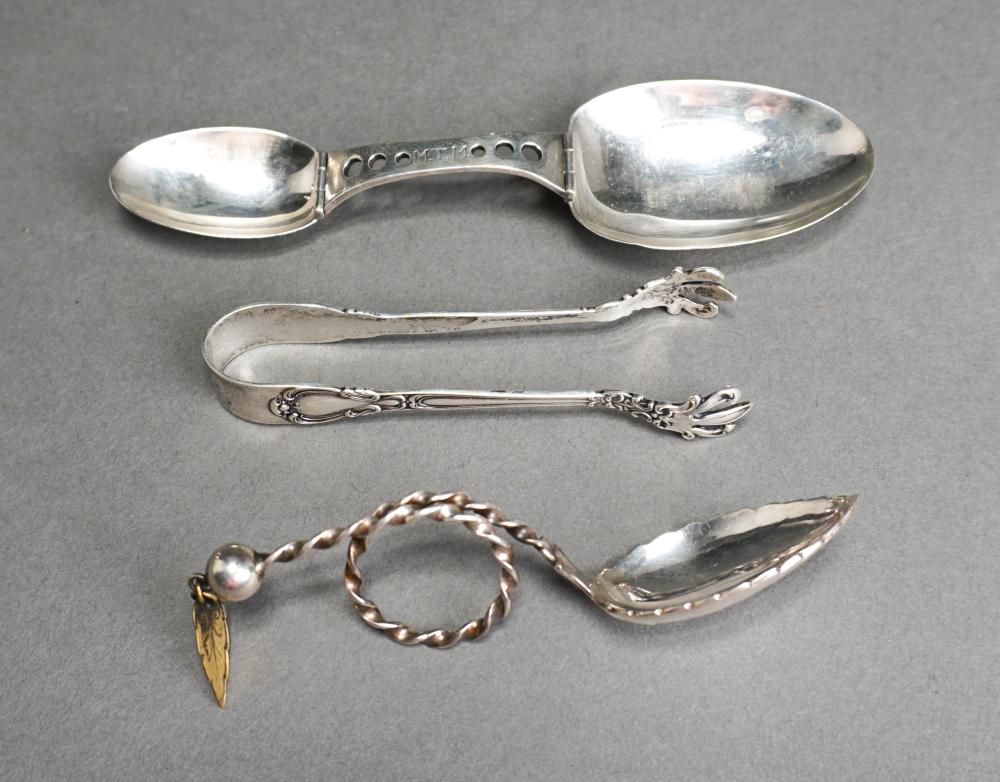 THREE STERLING SILVER ARTICLES, 2.6