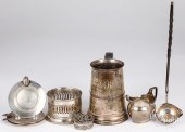 THREE STERLING SILVER ASHTRAYS