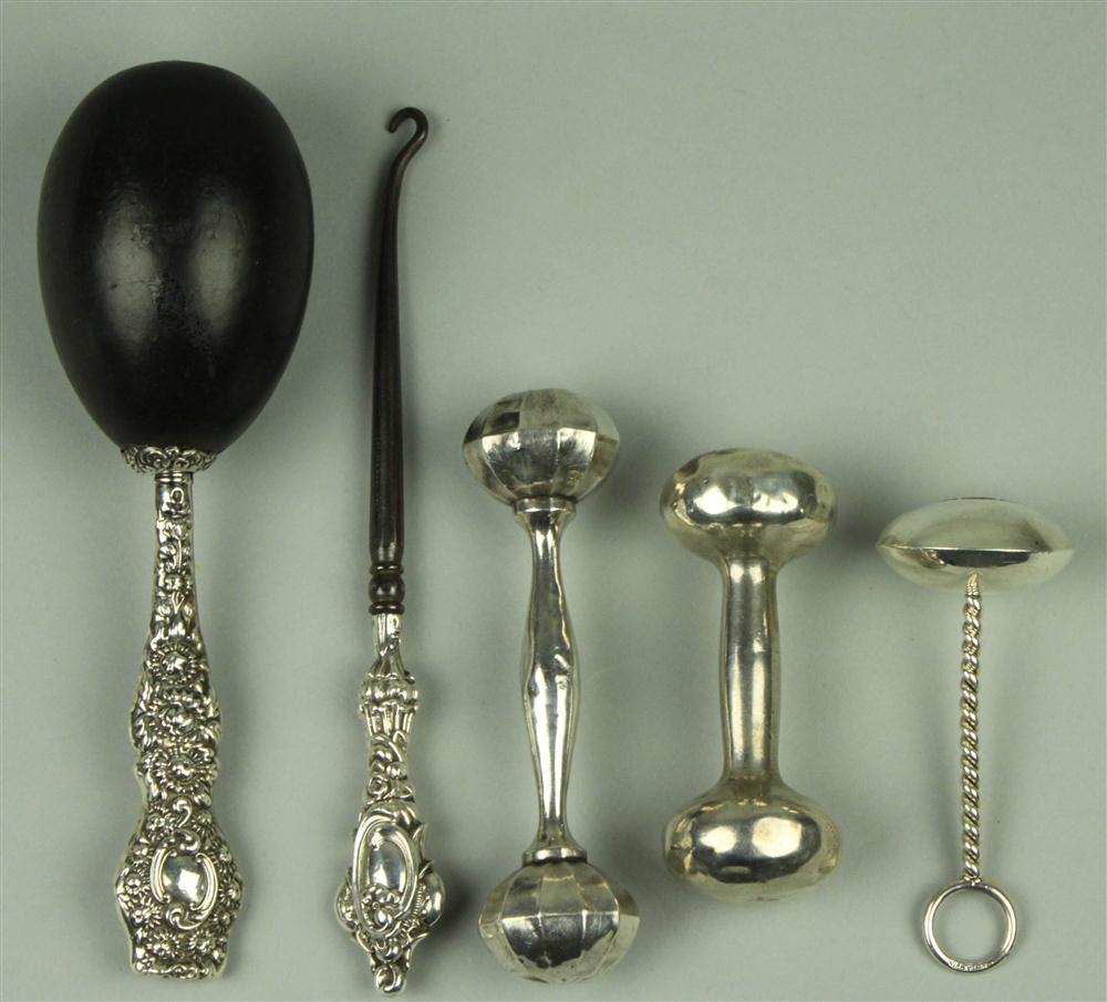 THREE STERLING SILVER BABY