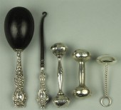 THREE STERLING SILVER BABY RAT