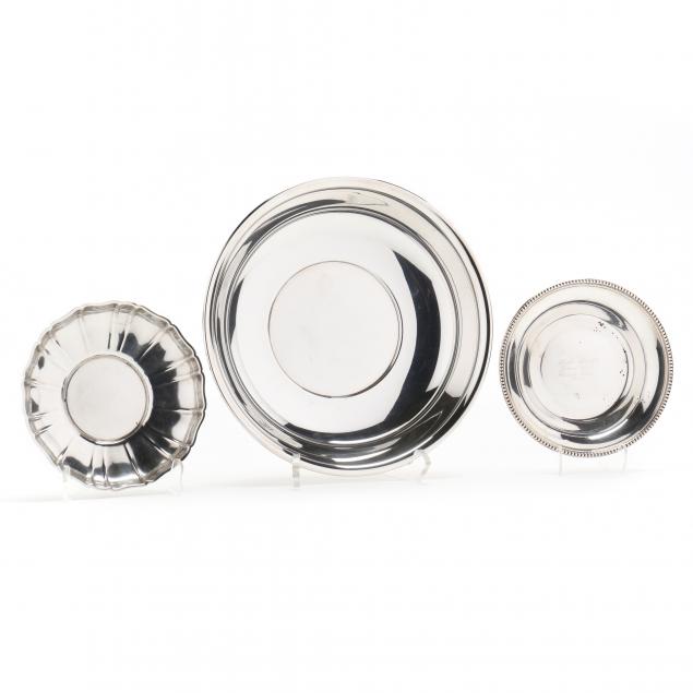 THREE STERLING SILVER BOWLS 