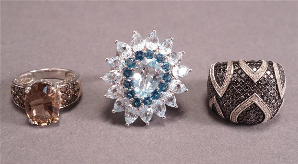 THREE STERLING SILVER FASHION