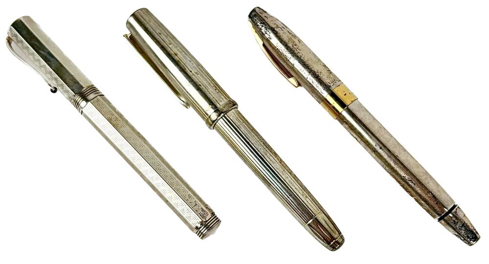 THREE STERLING SILVER FOUNTAIN