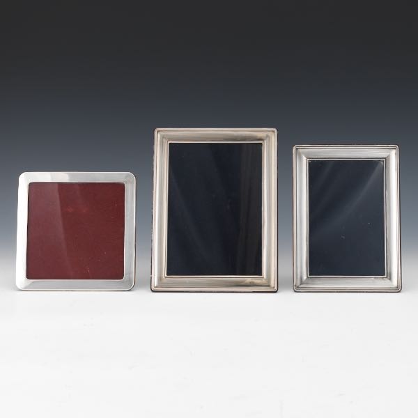 THREE STERLING SILVER FRAMES  One