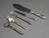 THREE STERLING SILVER HANDLED