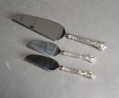 THREE STERLING SILVER HANDLED
