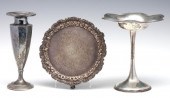 THREE STERLING SILVER HOLLOW W