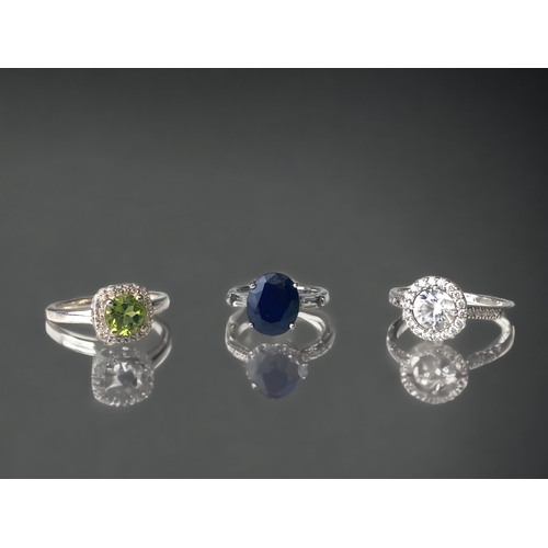 THREE STERLING SILVER LADIES RTIGS.
