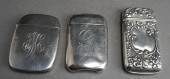 THREE STERLING SILVER MATCH CA