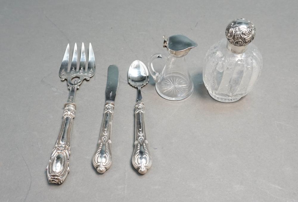 THREE STERLING SILVER MOUNTED