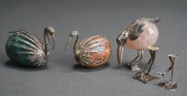 THREE STERLING SILVER MOUNTED