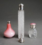 THREE STERLING SILVER MOUNTED