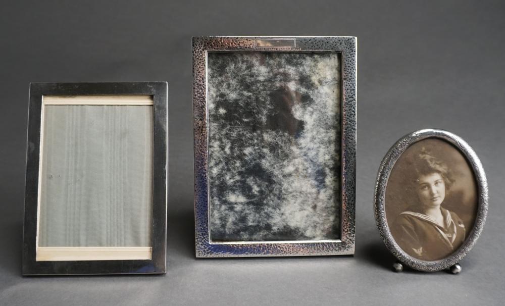 THREE STERLING SILVER MOUNTED PHOTO