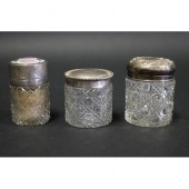 Three sterling silver mounted