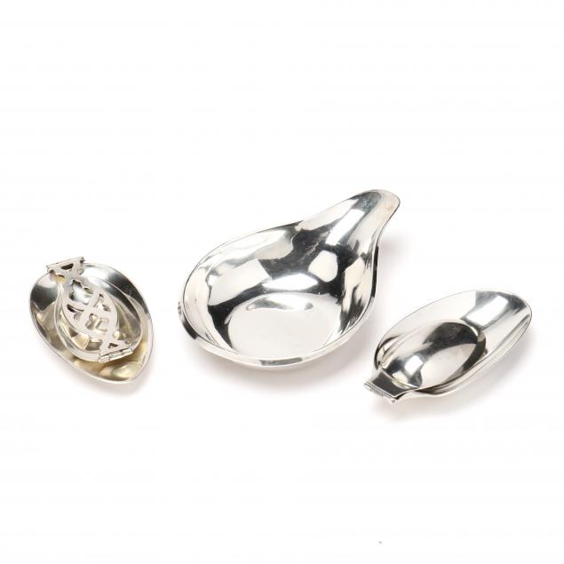THREE STERLING SILVER PAP SPOONS