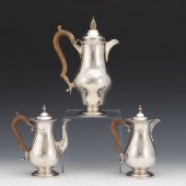 THREE STERLING SILVER POTS WIT