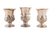 THREE STERLING SILVER REPOUSSE