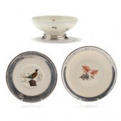 THREE STERLING SILVER RIMMED P