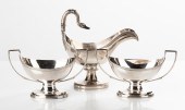 THREE STERLING SILVER SAUCE BO
