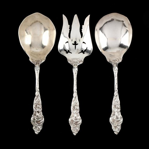THREE STERLING SILVER SERVERS All