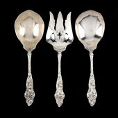 THREE STERLING SILVER SERVERS