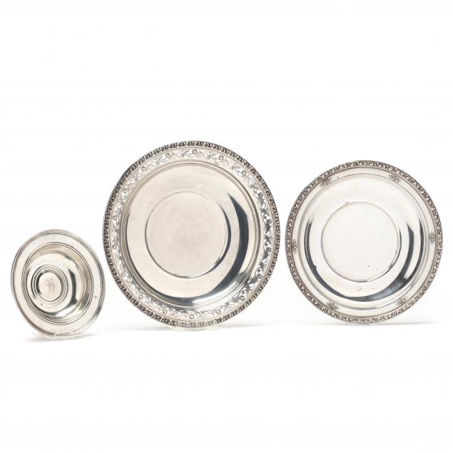 THREE STERLING SILVER SERVING