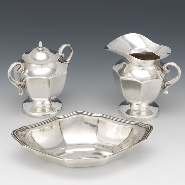 THREE STERLING SILVER SERVING