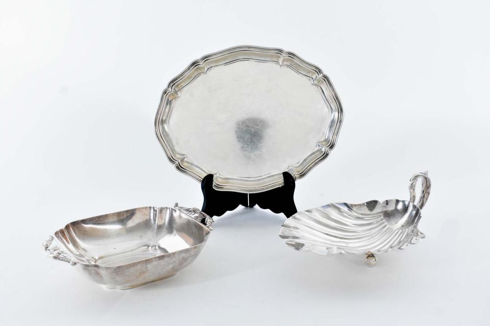 THREE STERLING SILVER SERVING