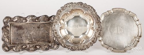 THREE STERLING SILVER SERVING